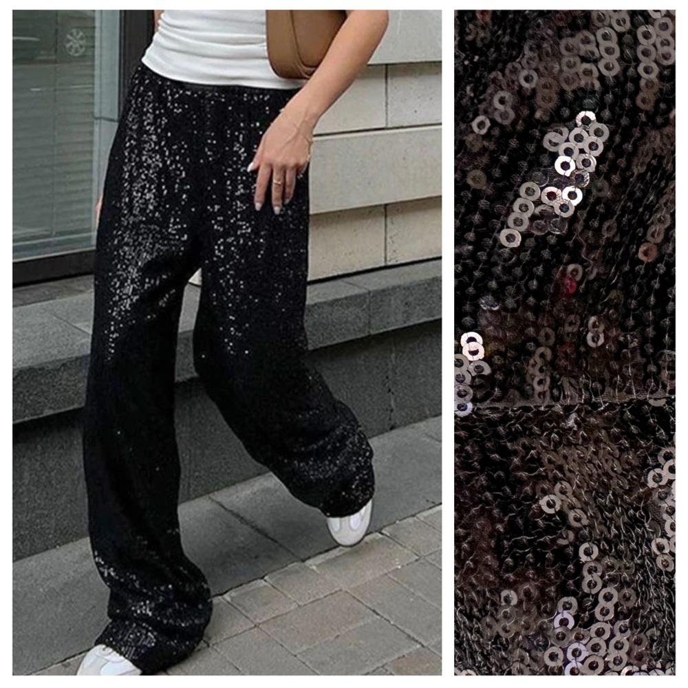 Chicos Black Sequined Pants